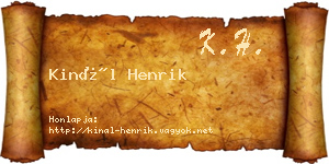 Kinál Henrik névjegykártya