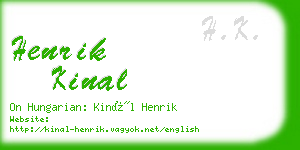 henrik kinal business card